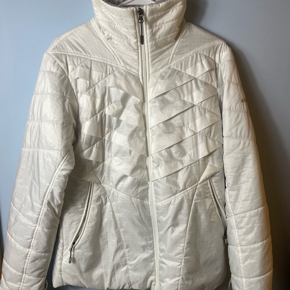 Columbia Omni Heat Thermal Comfort White Puffer Jacket - Picture 2 of 9